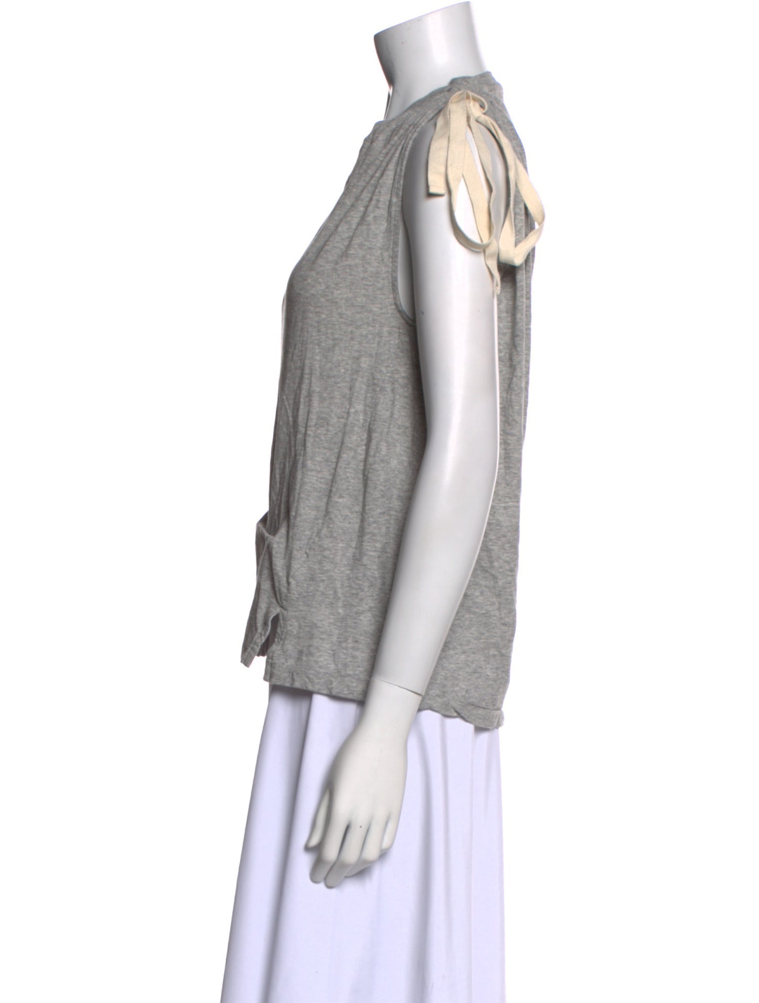 Bassike Crew Neck Sleeveless Top