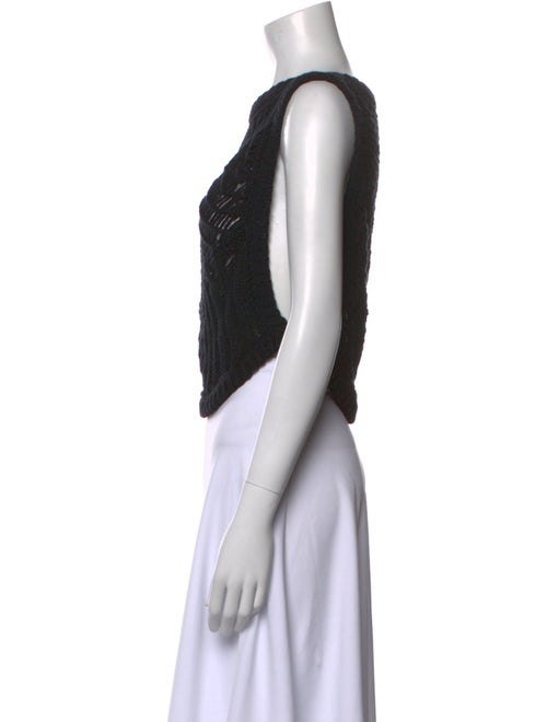 Bassike Bateau Neckline Sleeveless Crop Top