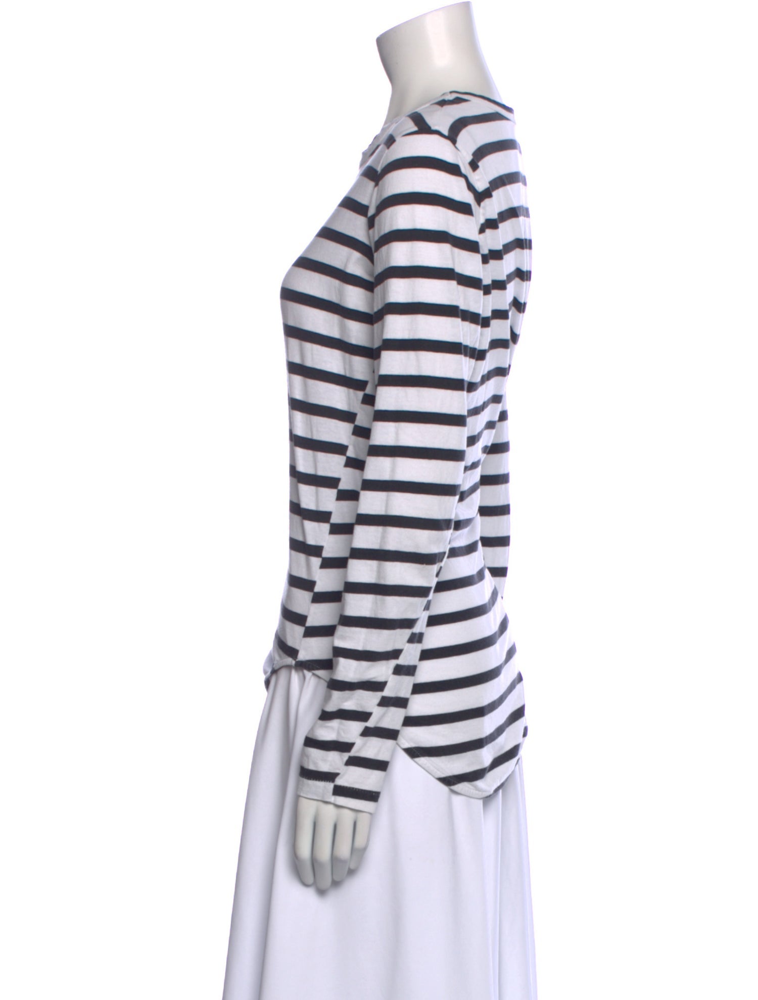 Bassike Striped Crew Neck T-Shirt