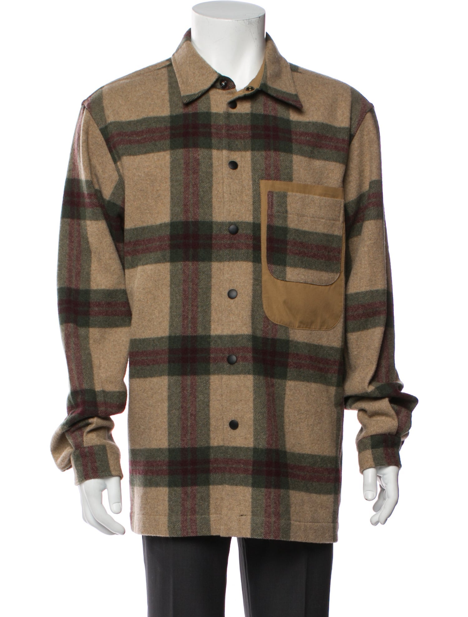 Bassike Wool Plaid Print Jacket