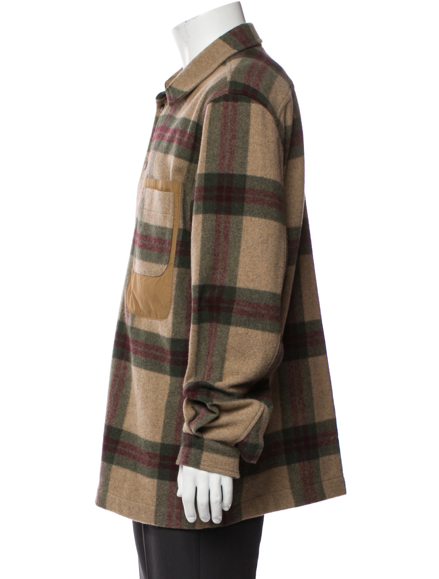 Bassike Wool Plaid Print Jacket