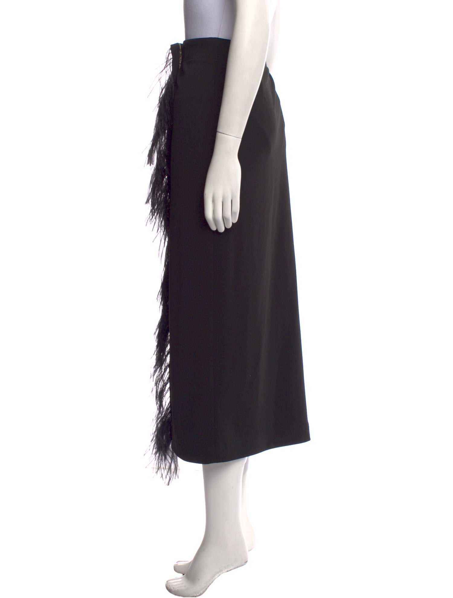 5 Progress Feather Trim Midi Length Skirt