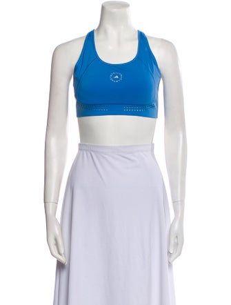 Stella McCartney for adidas Graphic Print Scoop Neck Crop Top