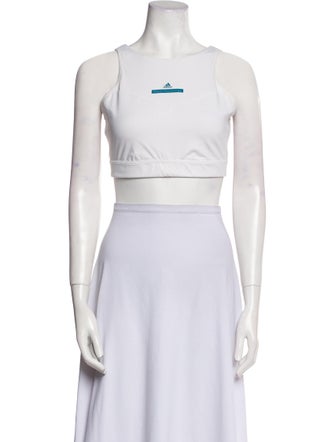 Stella McCartney for adidas Graphic Print Square Neckline Crop Top