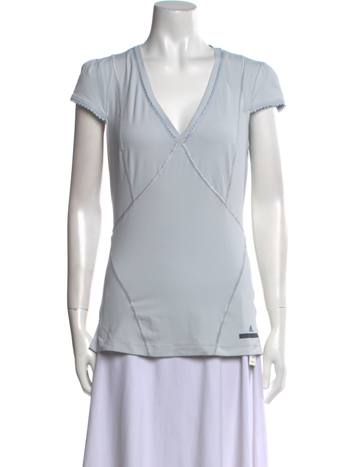 Stella McCartney for adidas V-Neck Short Sleeve Blouse