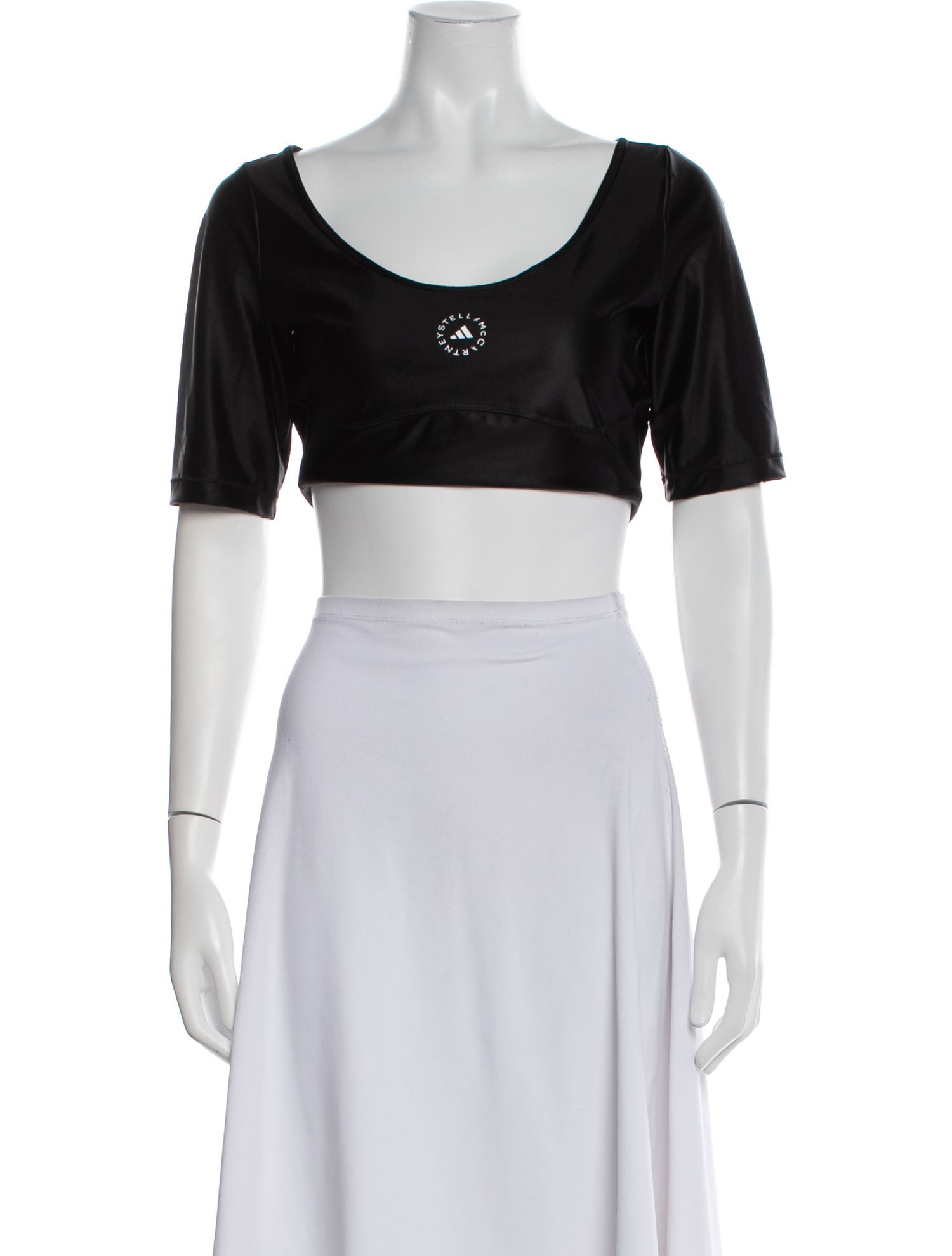 Stella McCartney for adidas Scoop Neck Short Sleeve Crop Top