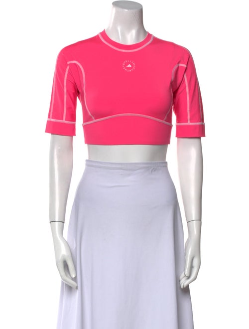 Stella McCartney for adidas Mock Neck Short Sleeve Crop Top