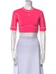 Stella McCartney for adidas Mock Neck Short Sleeve Crop Top