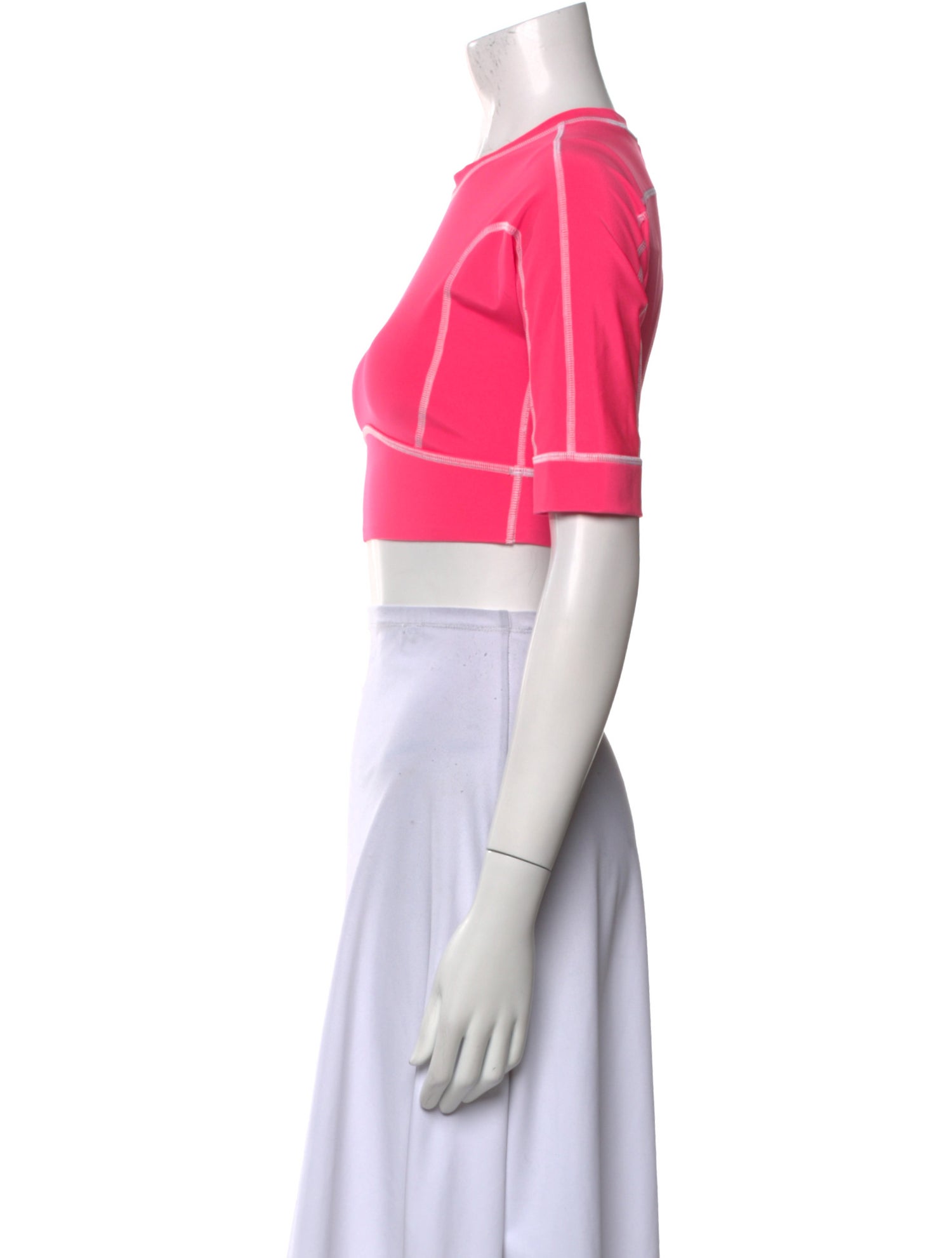 Stella McCartney for adidas Mock Neck Short Sleeve Crop Top