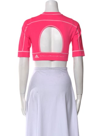 Stella McCartney for adidas Mock Neck Short Sleeve Crop Top