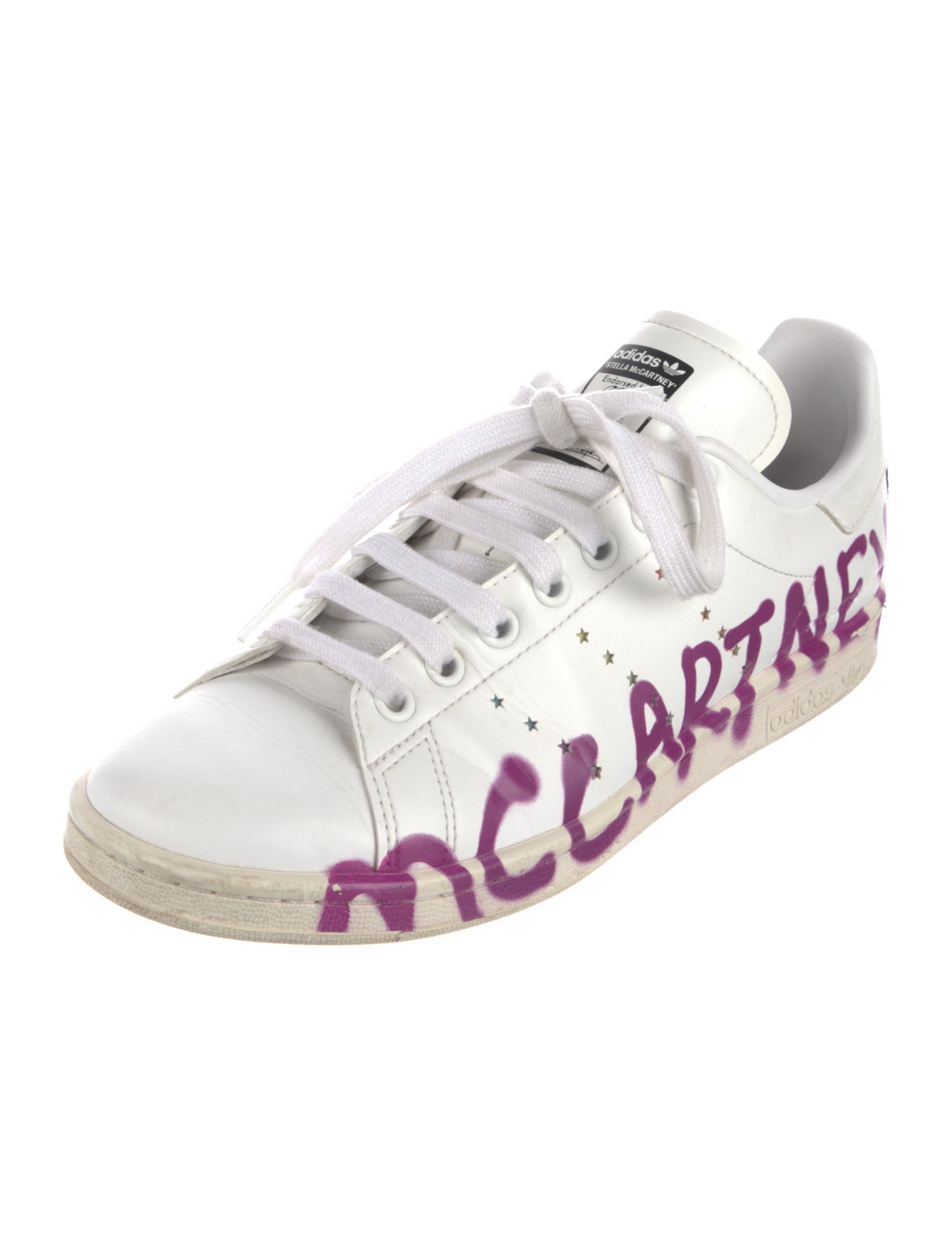 Stella McCartney for adidas Leather Graphic Print Sneakers