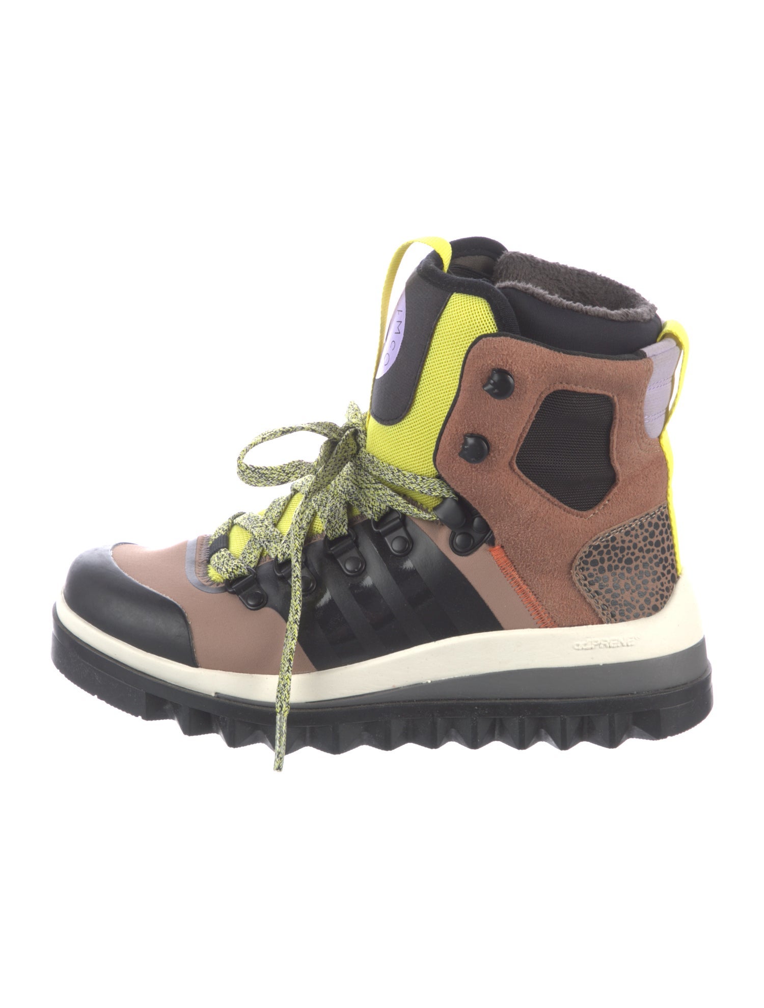 Stella McCartney for adidas Leather Colorblock Pattern Wedge Sneakers