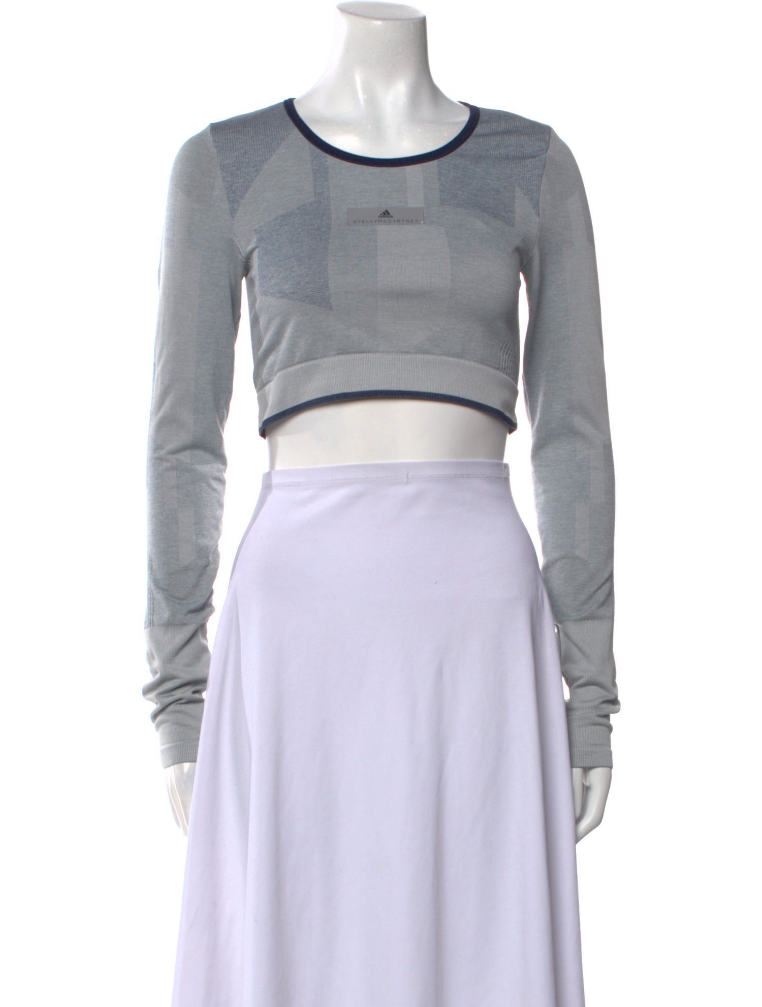Stella McCartney for adidas Scoop Neck Long Sleeve Crop Top