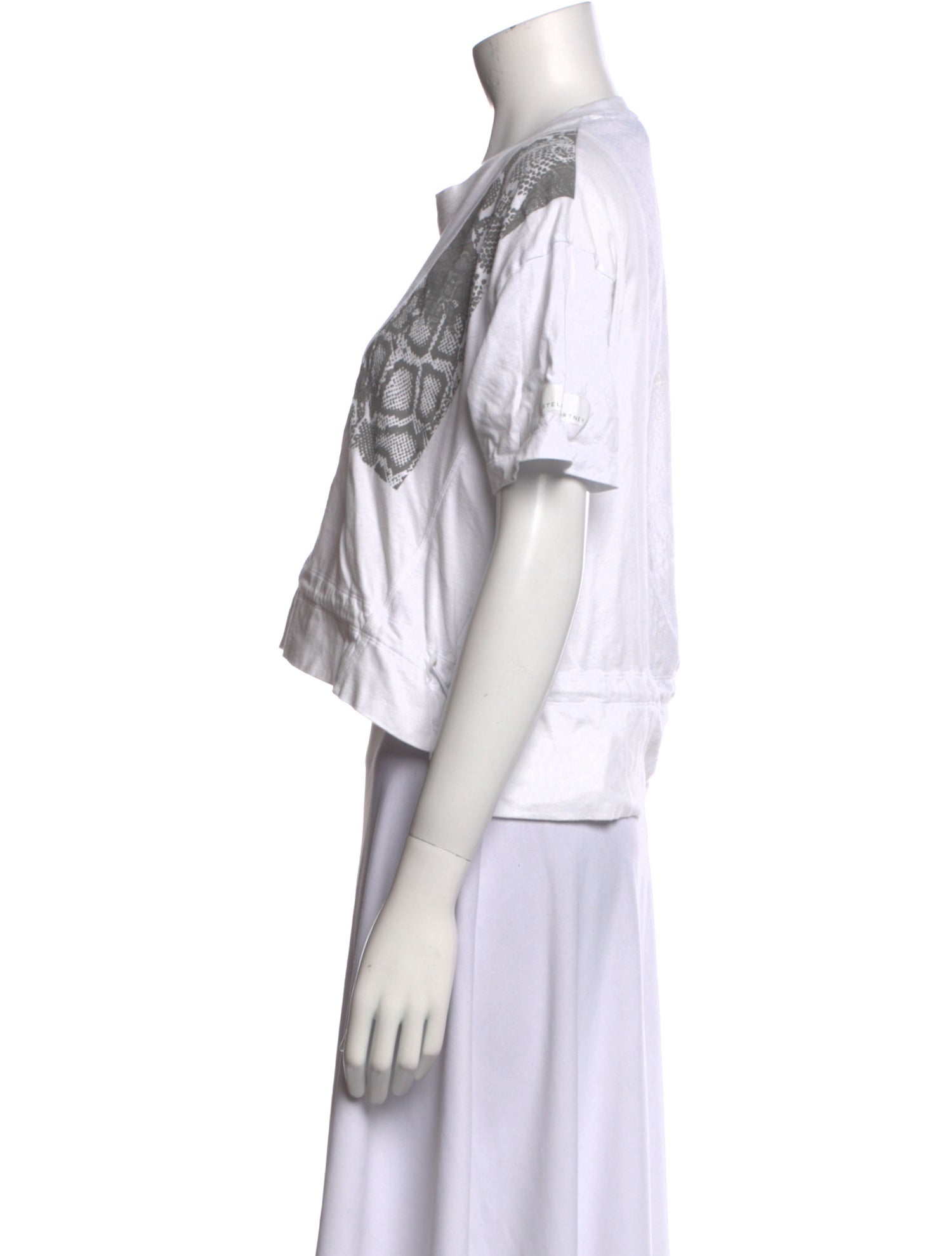 Stella McCartney for adidas Graphic Print Crew Neck Crop Top