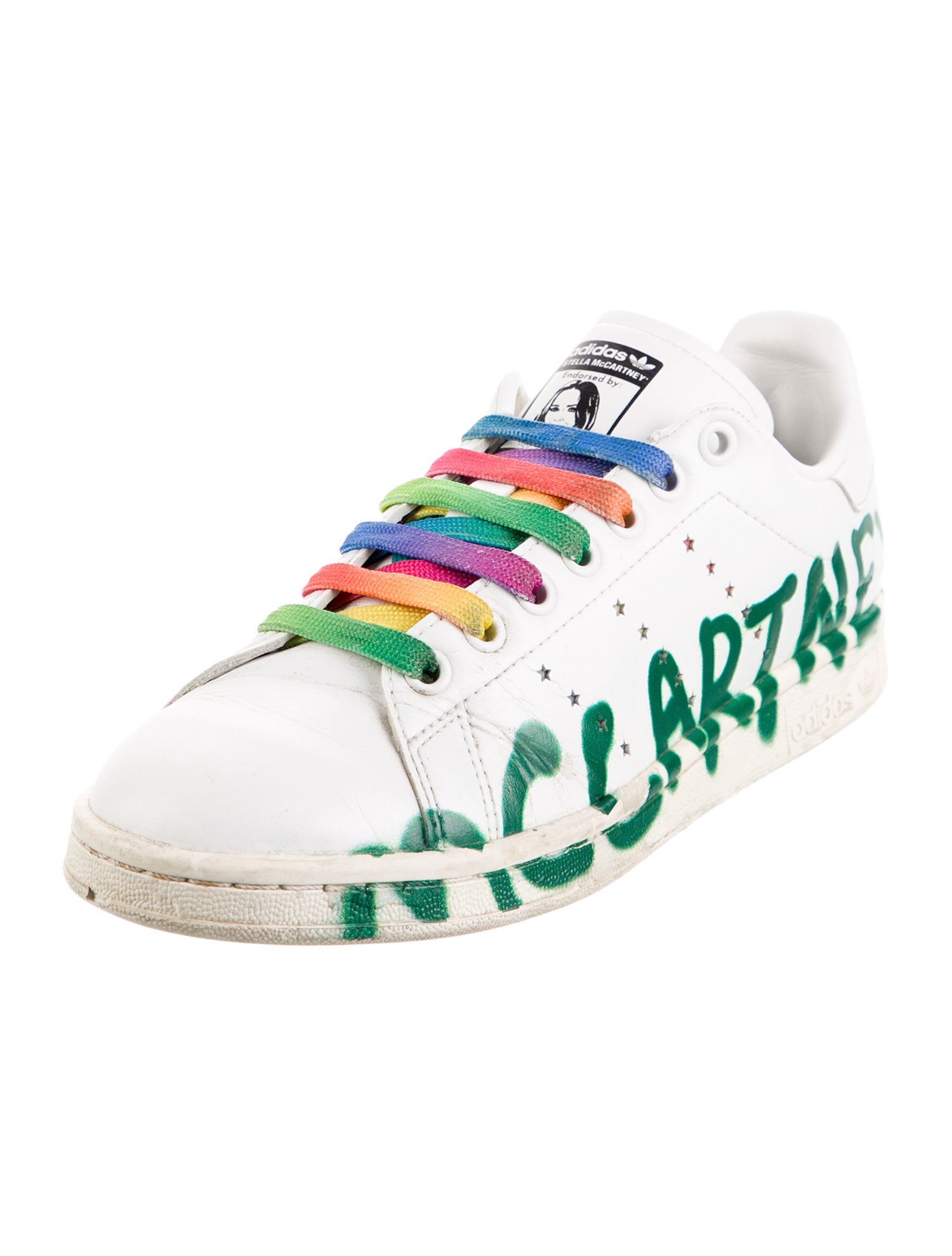 Stella McCartney for adidas Leather Graphic Print Sneakers