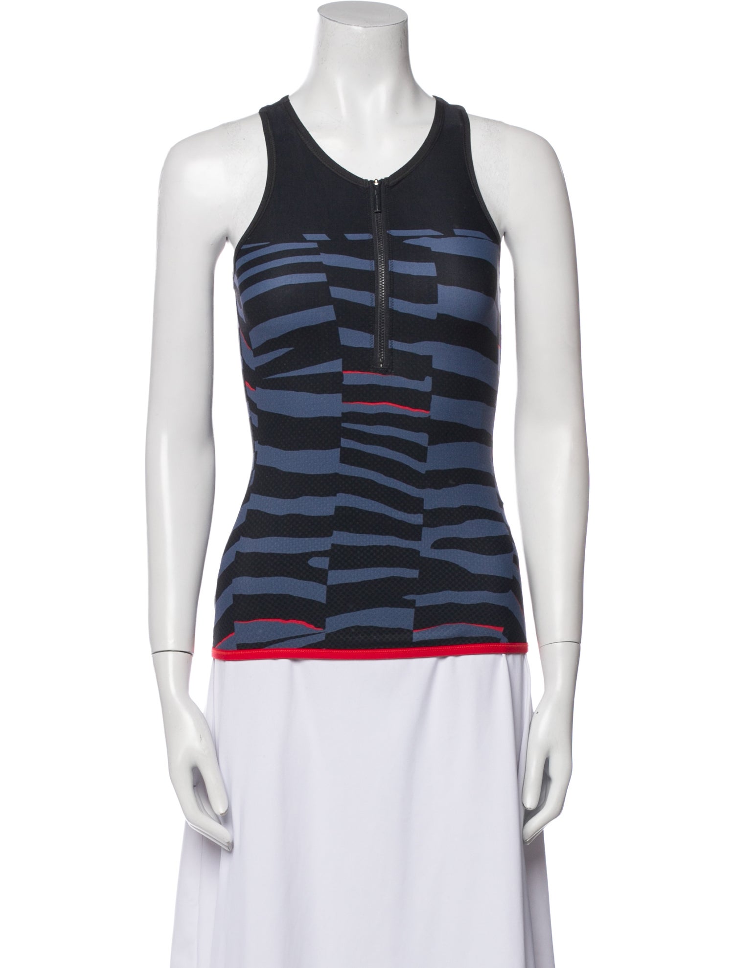 Stella McCartney for adidas Striped V-Neck Top