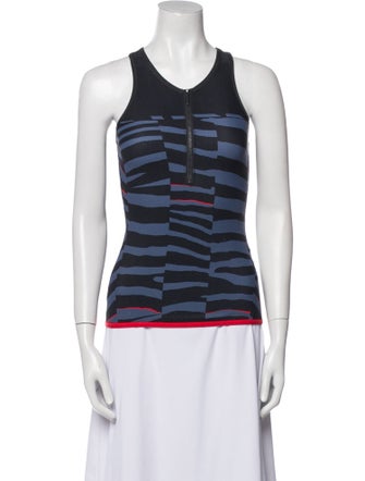 Stella McCartney for adidas Striped V-Neck Top