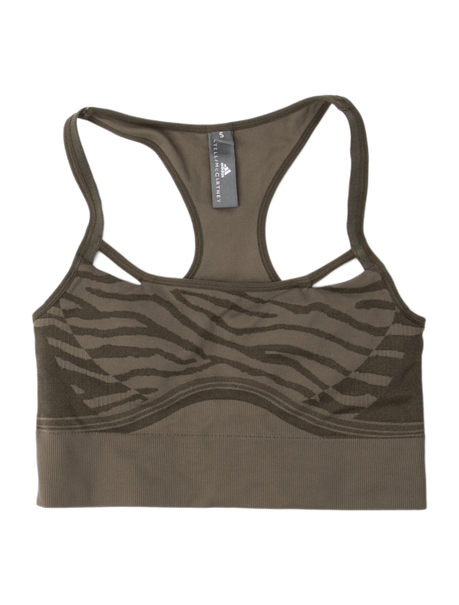 Stella McCartney for adidas Animal Print Square Neckline Crop Top