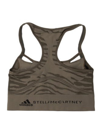 Stella McCartney for adidas Animal Print Square Neckline Crop Top