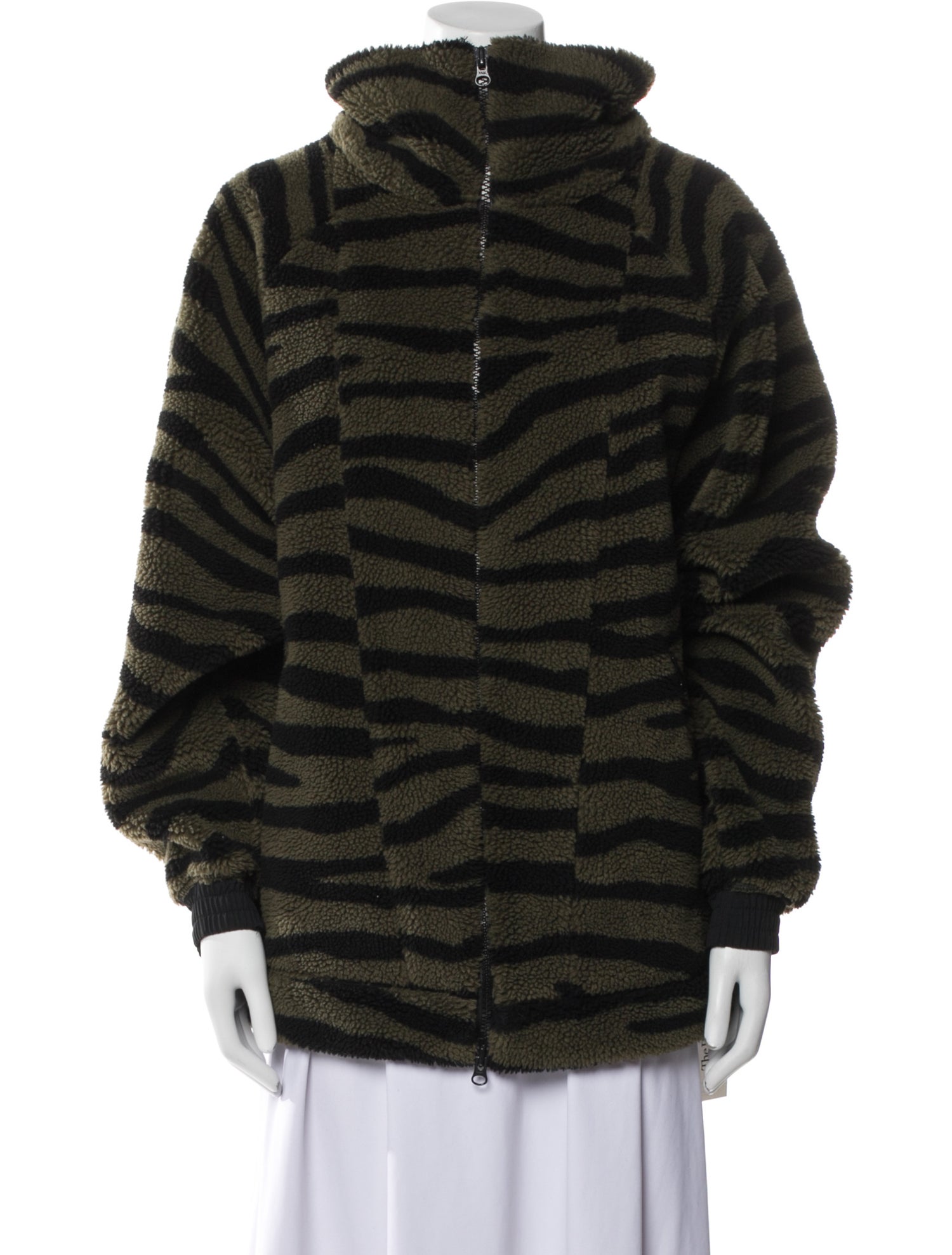 Stella McCartney for adidas Animal Print Faux Fur Jacket
