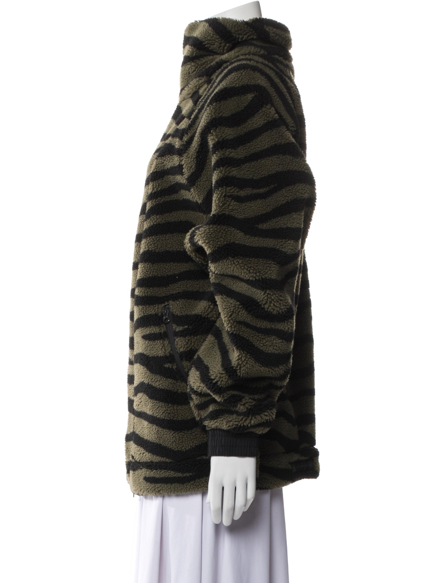 Stella McCartney for adidas Animal Print Faux Fur Jacket