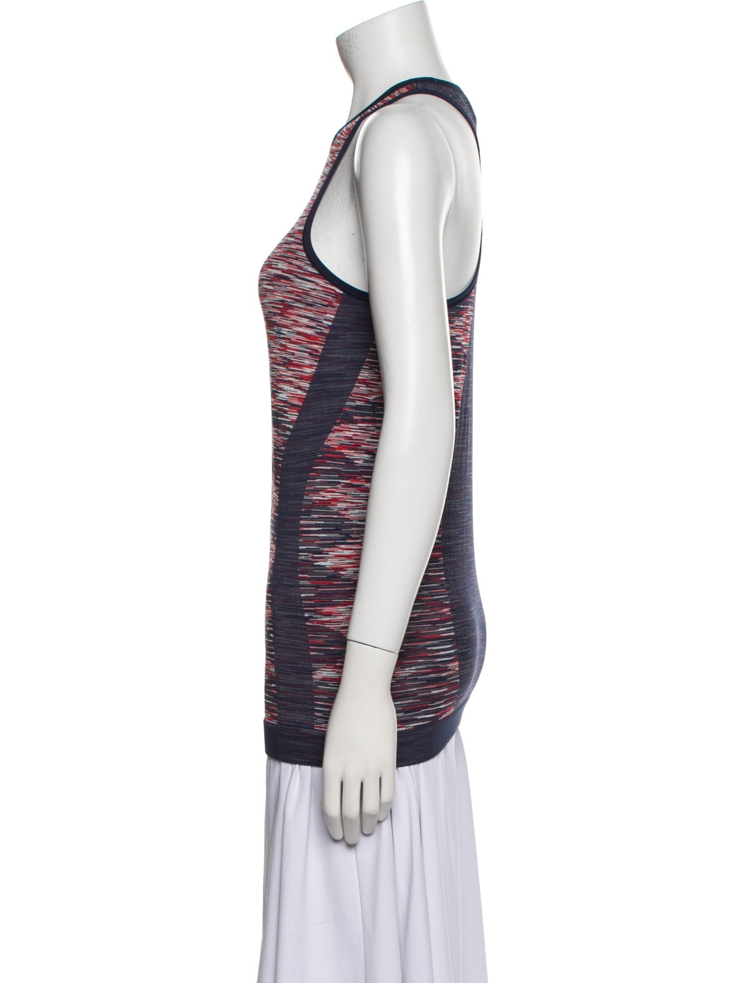 Stella McCartney for adidas Striped Scoop Neck Top