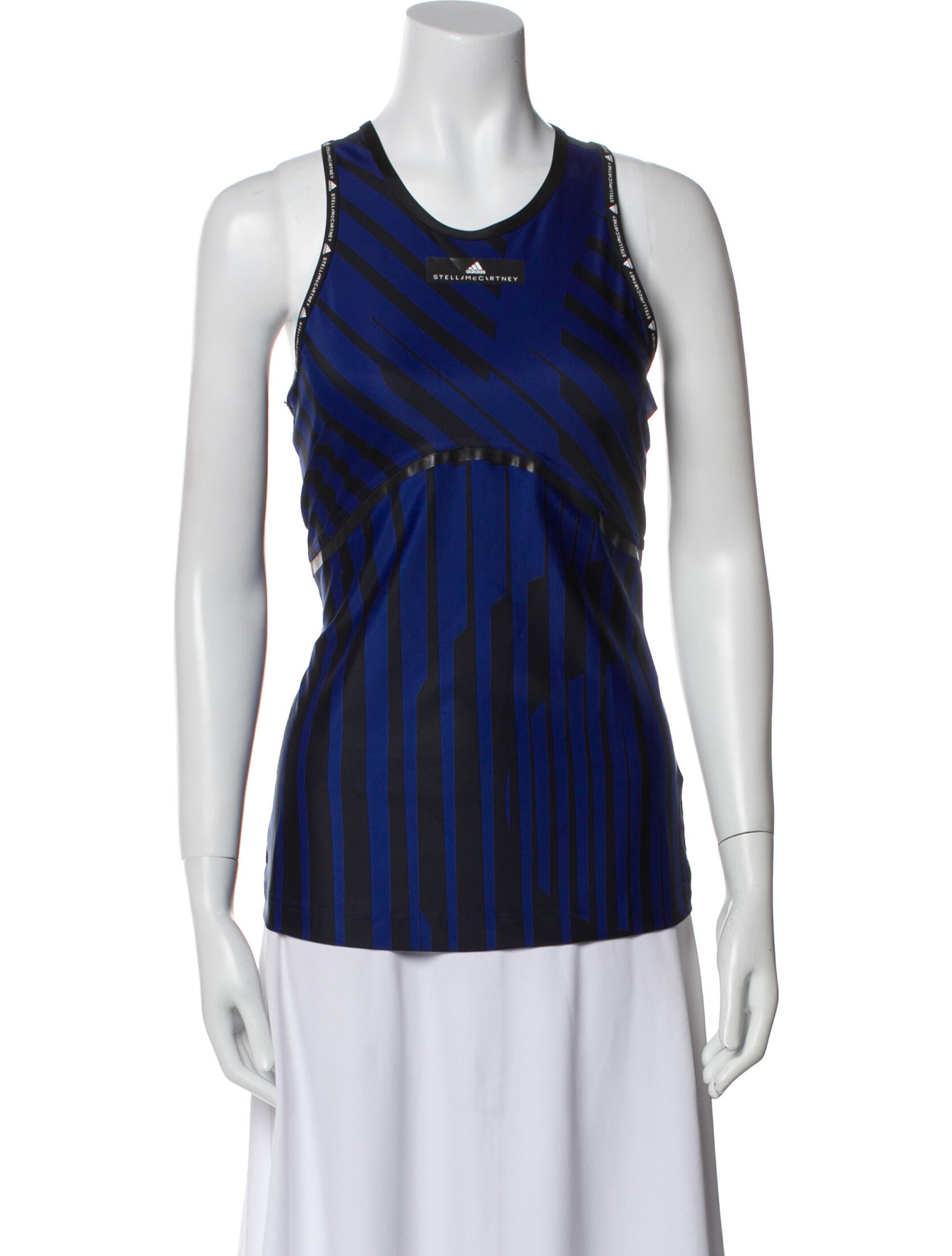 Stella McCartney for adidas Striped Scoop Neck Top