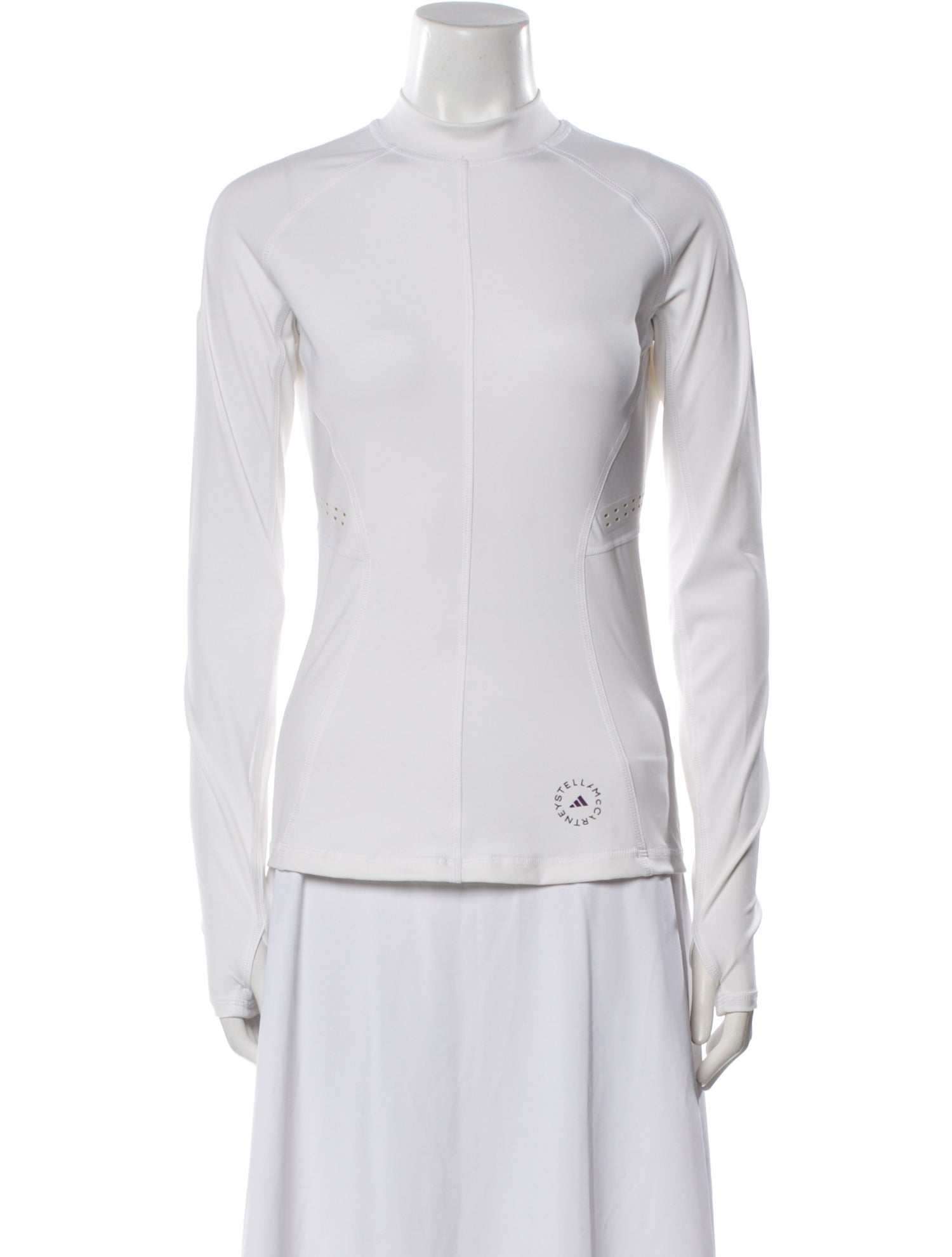 Stella McCartney for adidas Mock Neck Long Sleeve Button-Up Top w/ Tags