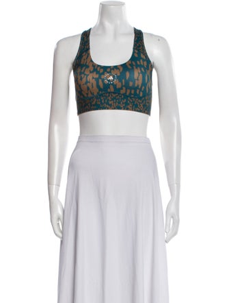 Stella McCartney for adidas Printed Scoop Neck Crop Top
