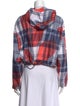 Stella McCartney for adidas Plaid Print Mock Neck Crop Top