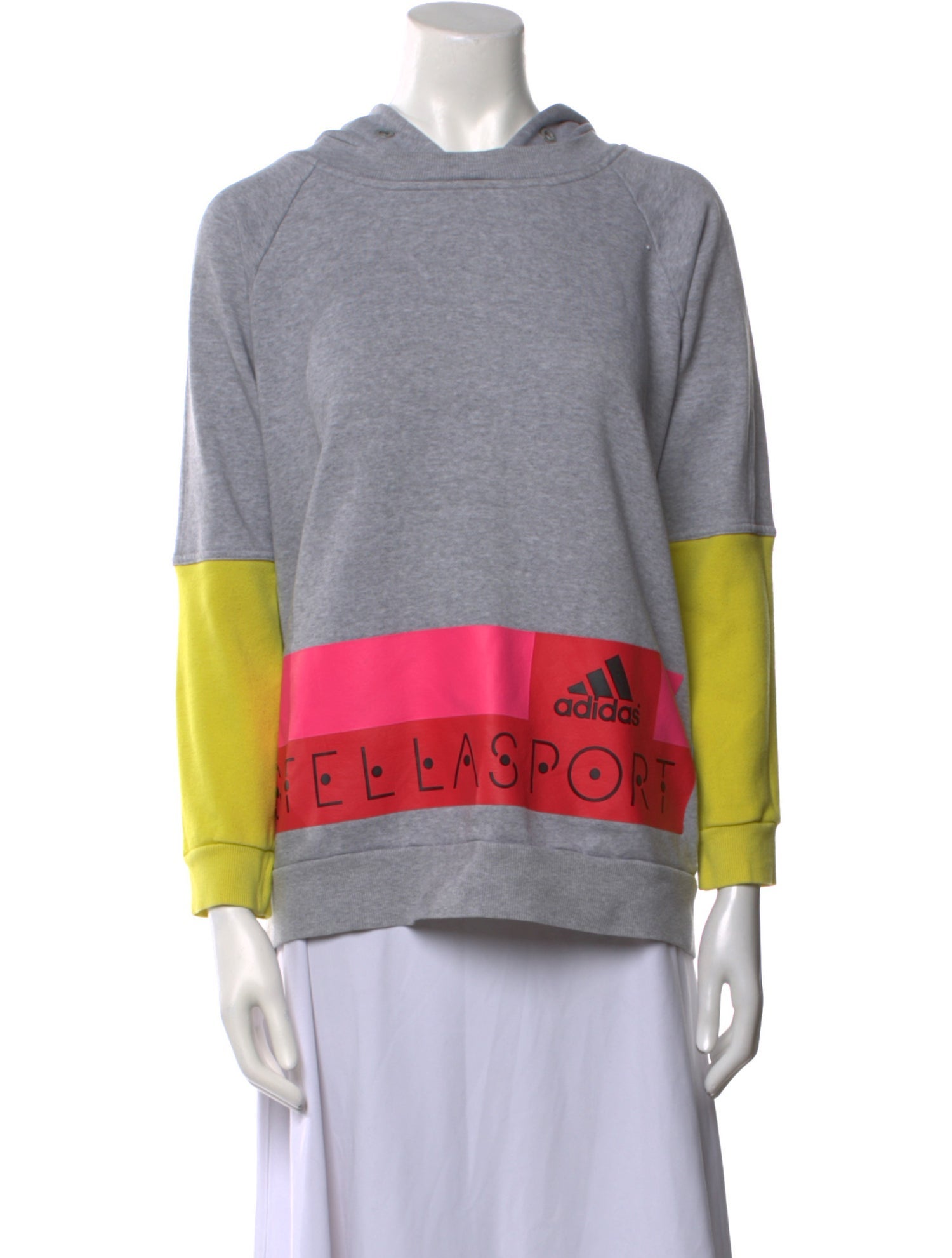 Stella McCartney for adidas Colorblock Pattern Crew Neck Sweatshirt