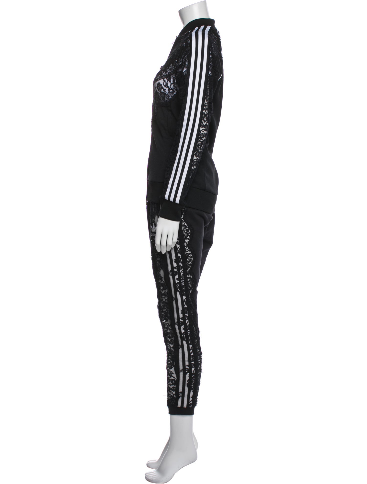 Stella McCartney for adidas Lace Pattern Lace Trim Embellishment Pant Set
