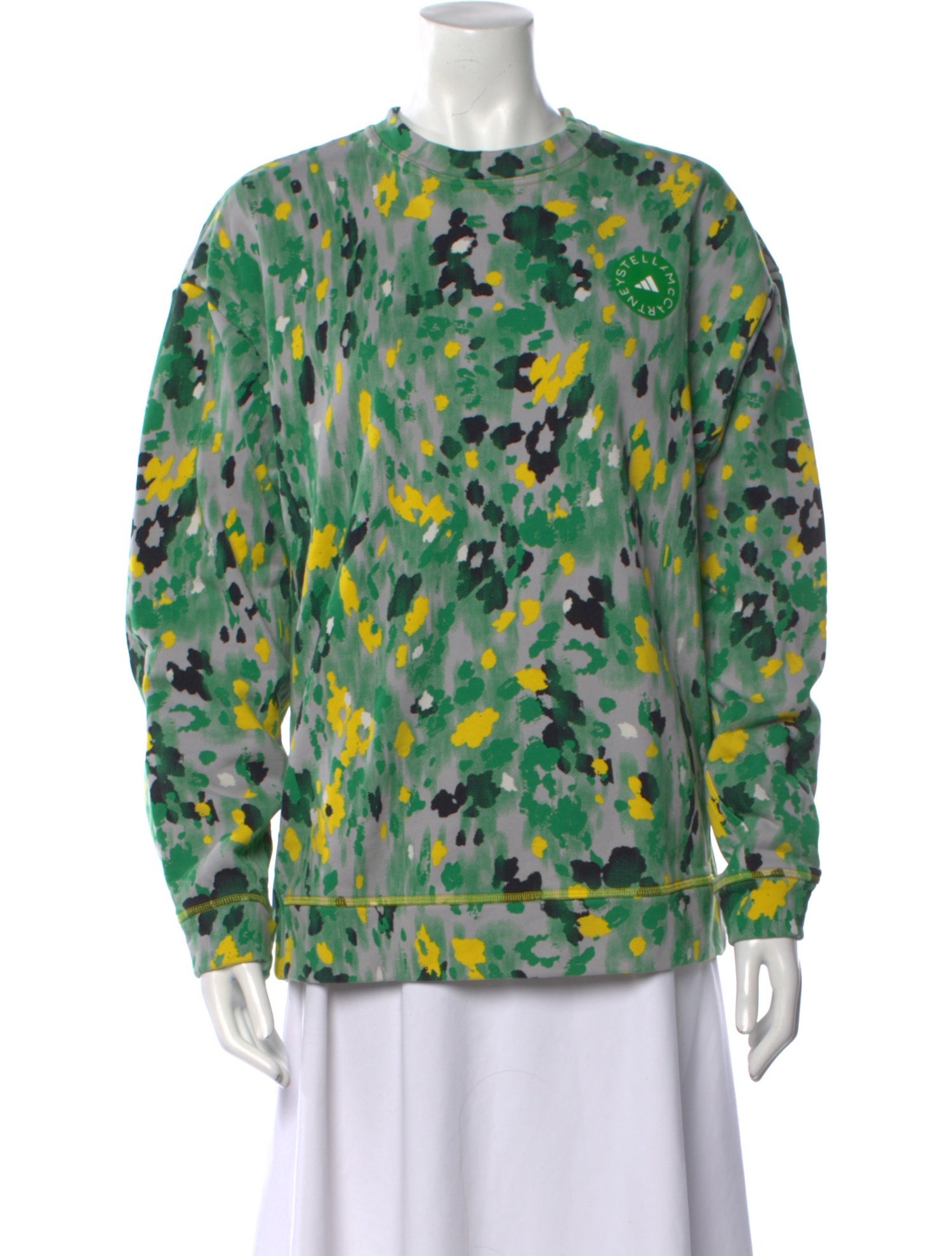 Stella McCartney for adidas Floral Print Crew Neck Blouse