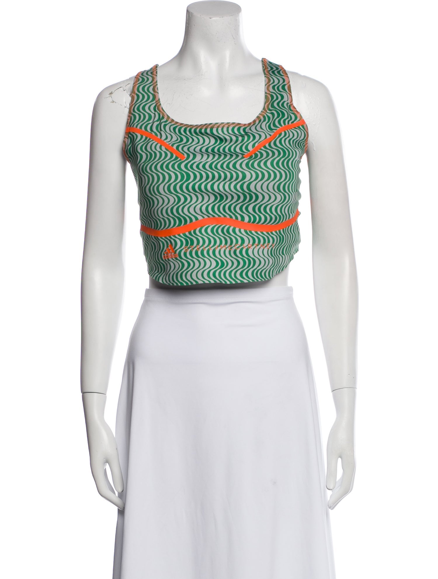 Stella McCartney for adidas Printed Square Neckline Crop Top