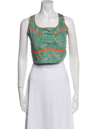 Stella McCartney for adidas Printed Square Neckline Crop Top