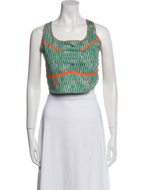 Stella McCartney for adidas Printed Square Neckline Crop Top