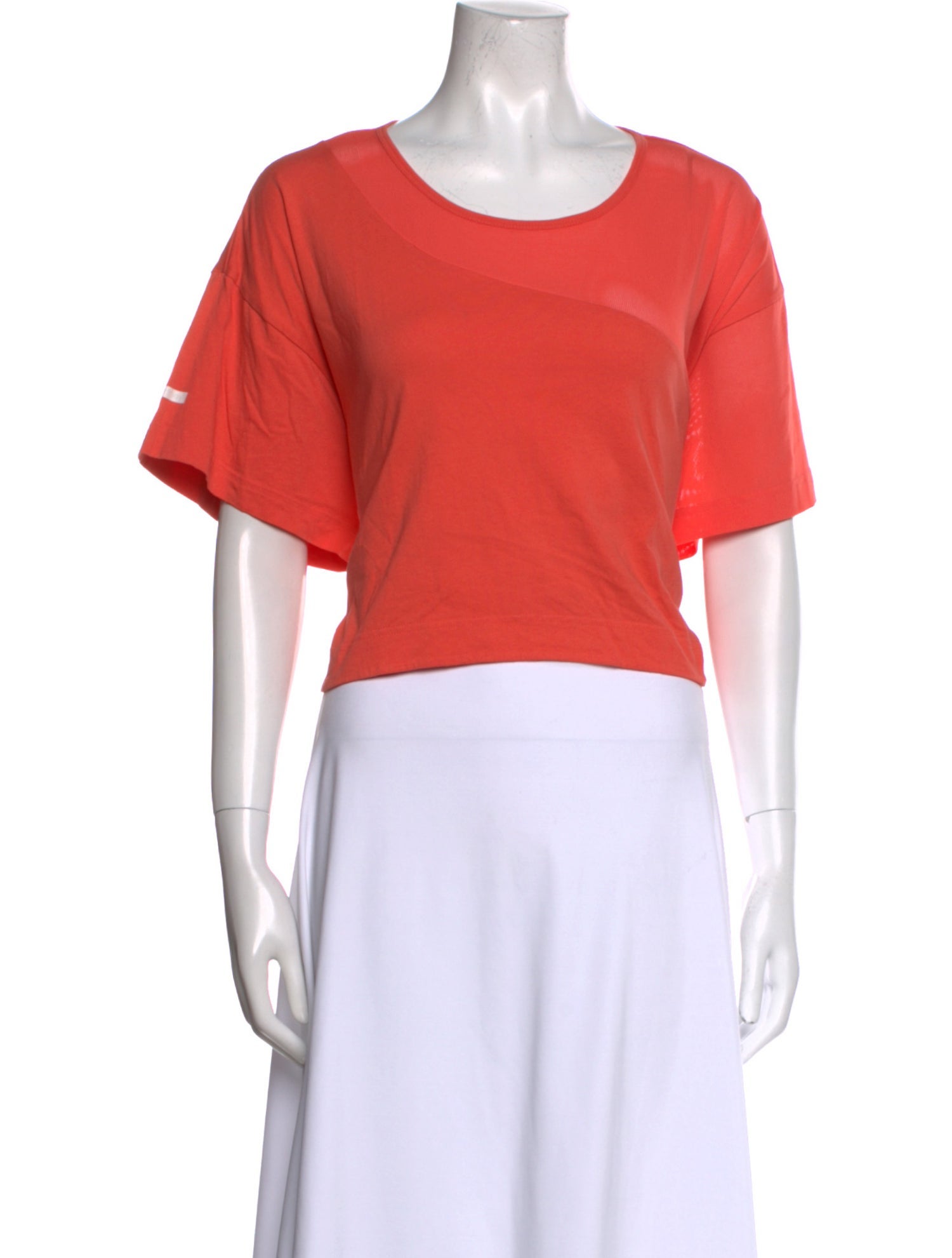 Stella McCartney for adidas Scoop Neck Short Sleeve Crop Top