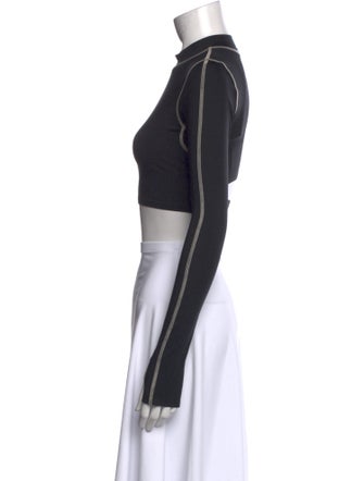 Stella McCartney for adidas Mock Neck Long Sleeve Crop Top