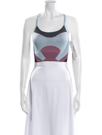 Stella McCartney for adidas Graphic Print Scoop Neck Crop Top