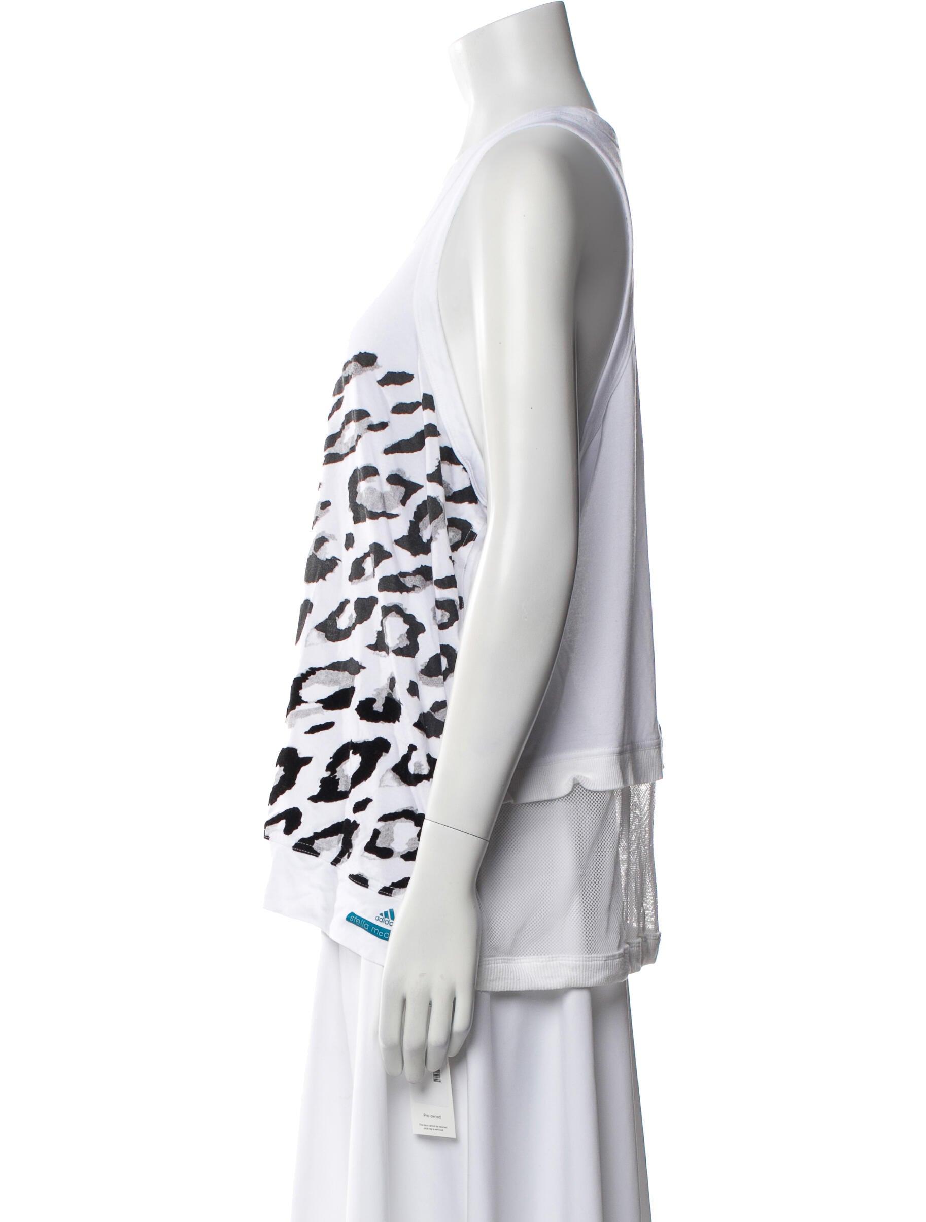 Stella McCartney for adidas Graphic Print Scoop Neck Top