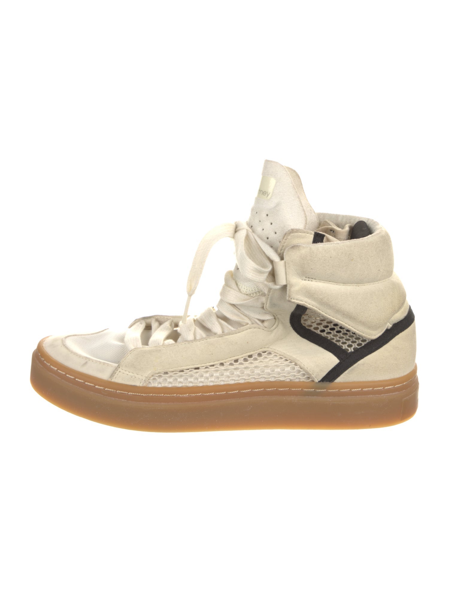 Stella McCartney for adidas Mesh Colorblock Pattern Wedge Sneakers