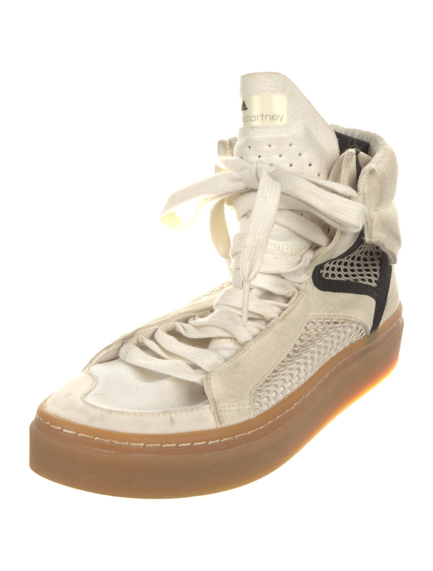 Stella McCartney for adidas Mesh Colorblock Pattern Wedge Sneakers