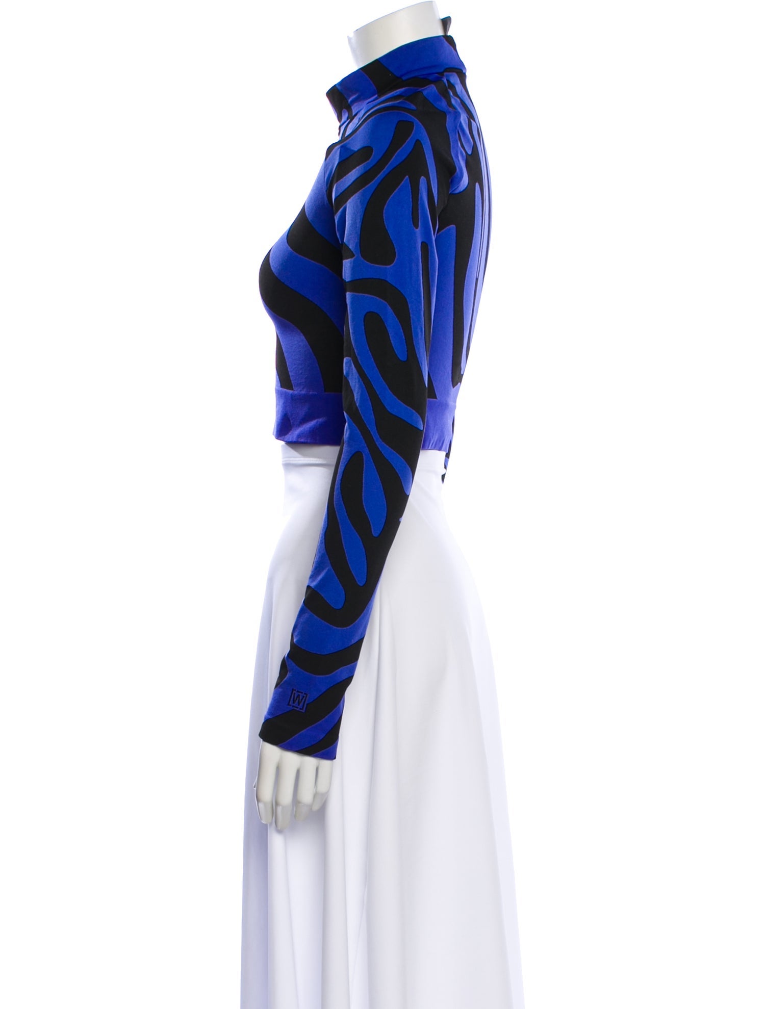 Stella McCartney for adidas Graphic Print Mock Neck Crop Top