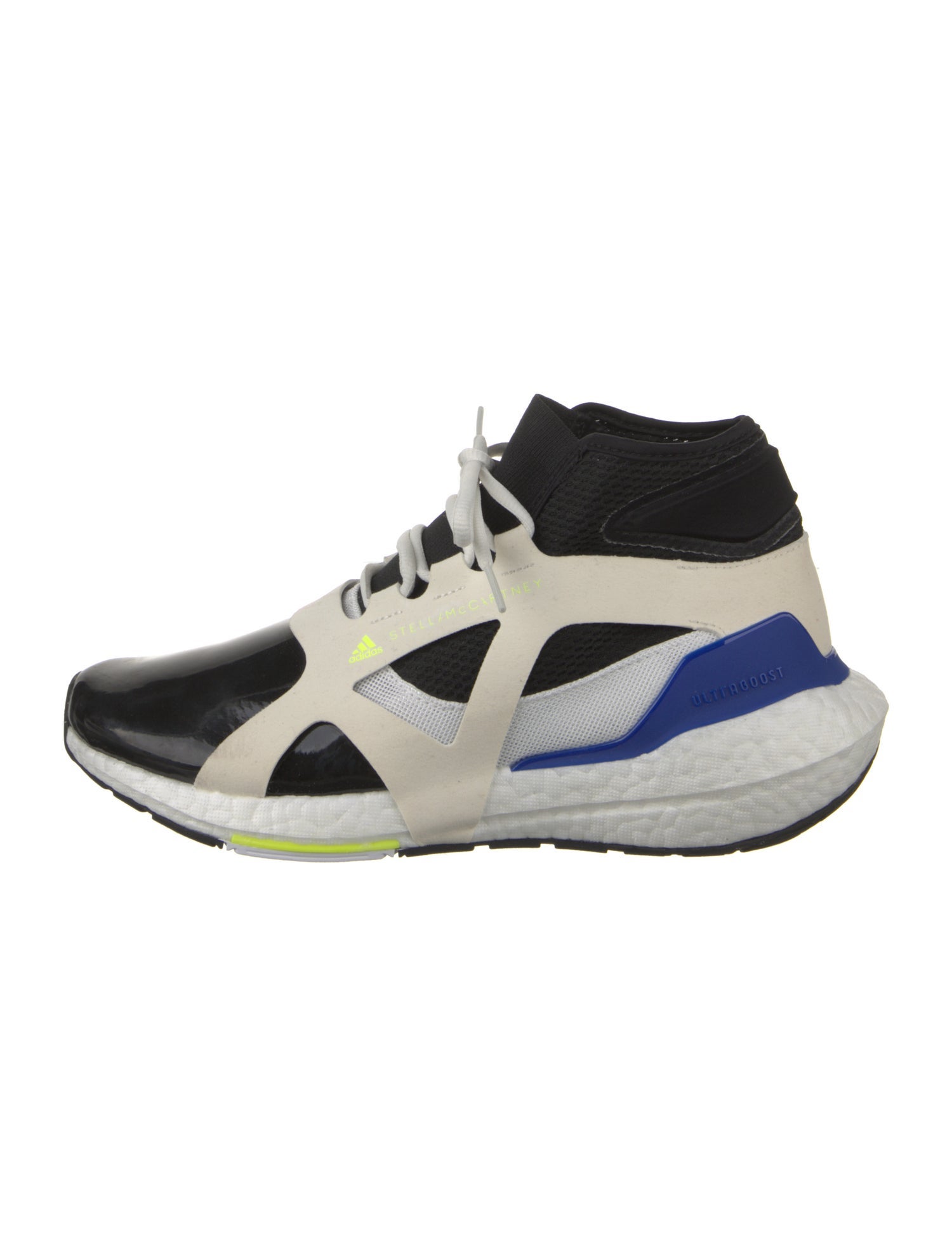 Stella McCartney for adidas Patent Leather Colorblock Pattern Athletic Sneakers