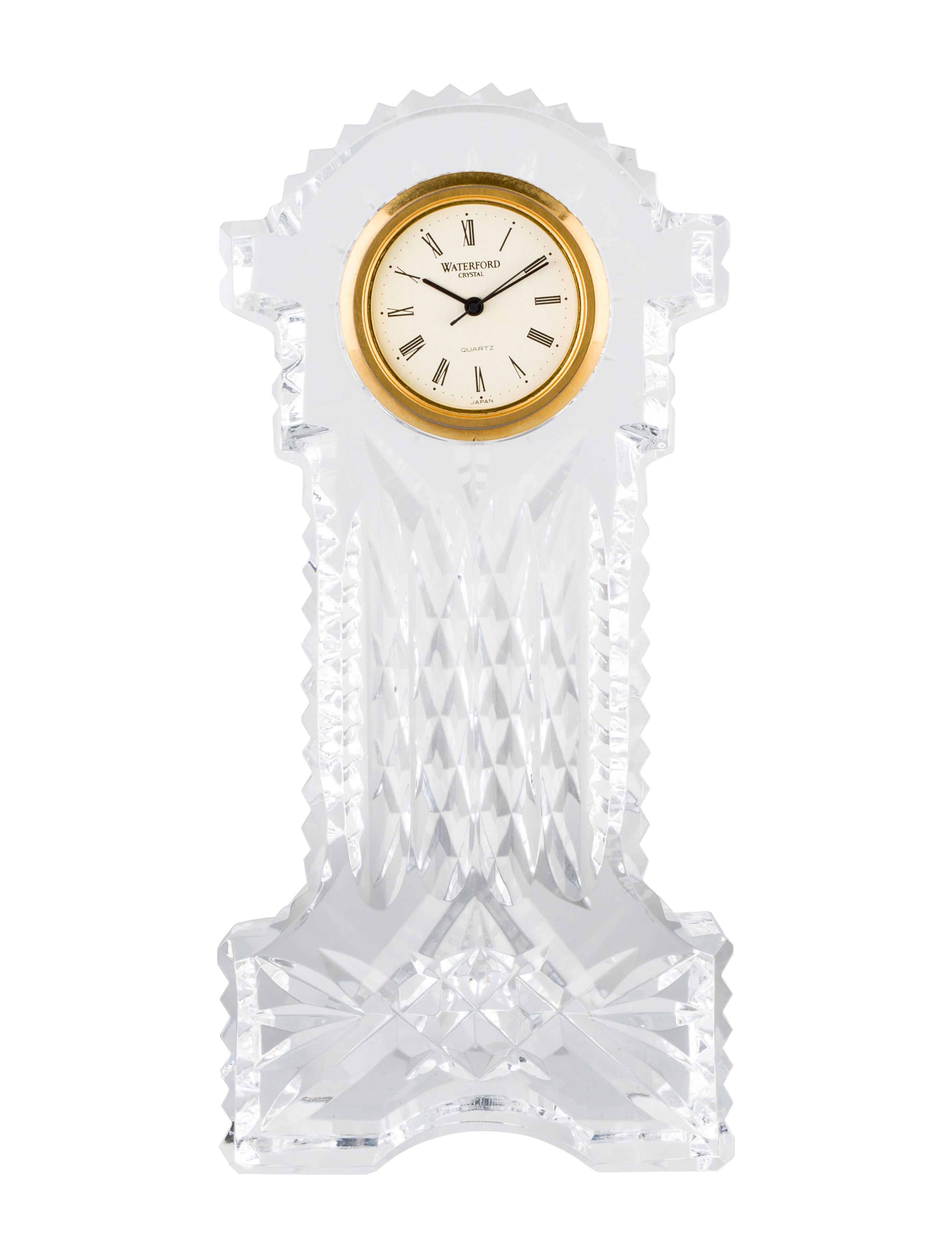 Waterford Crystal Grandfather Desk Clock Decor & Accessories