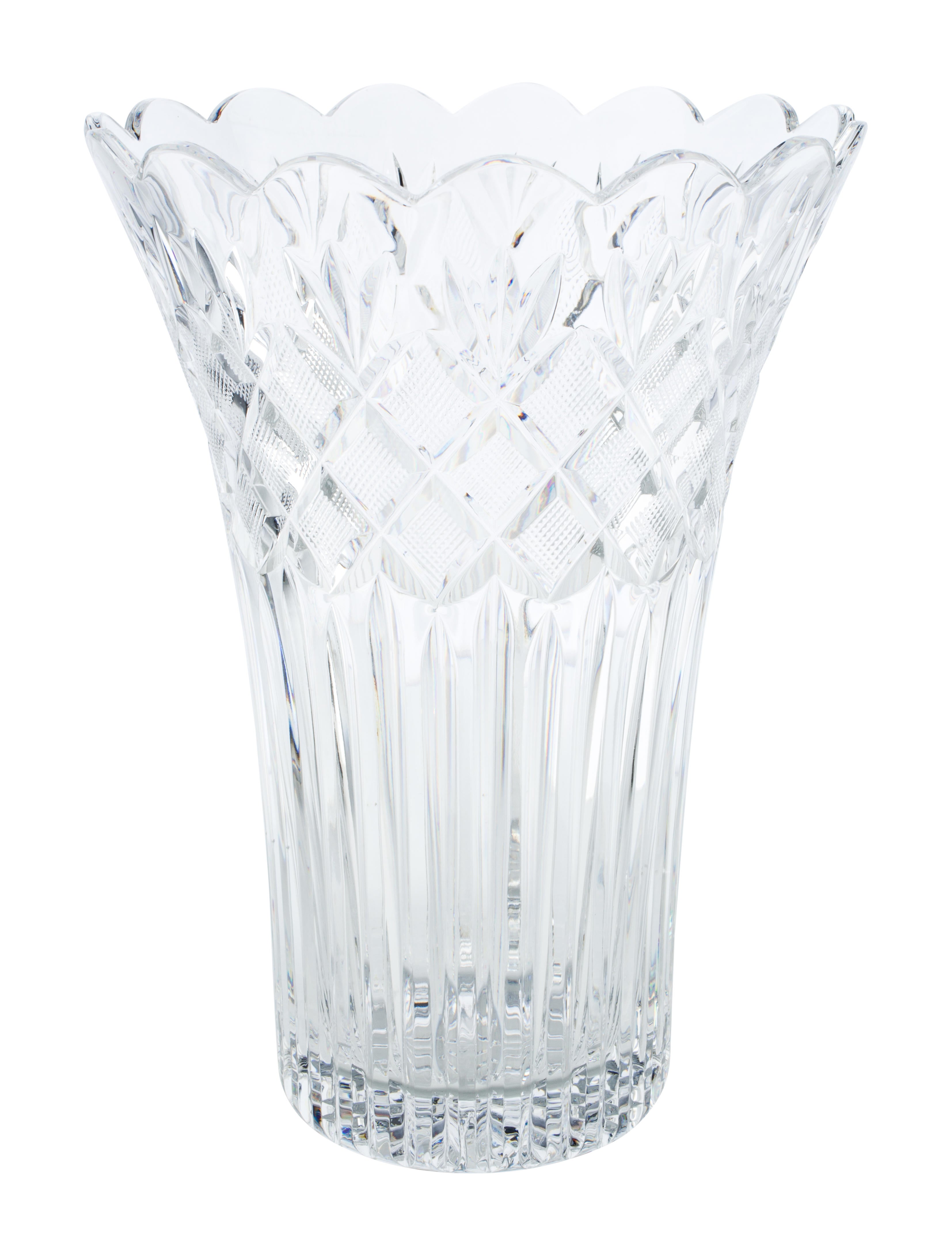 Waterford Crystal Irish Lace Vase Clear Decorative Accents, Decor