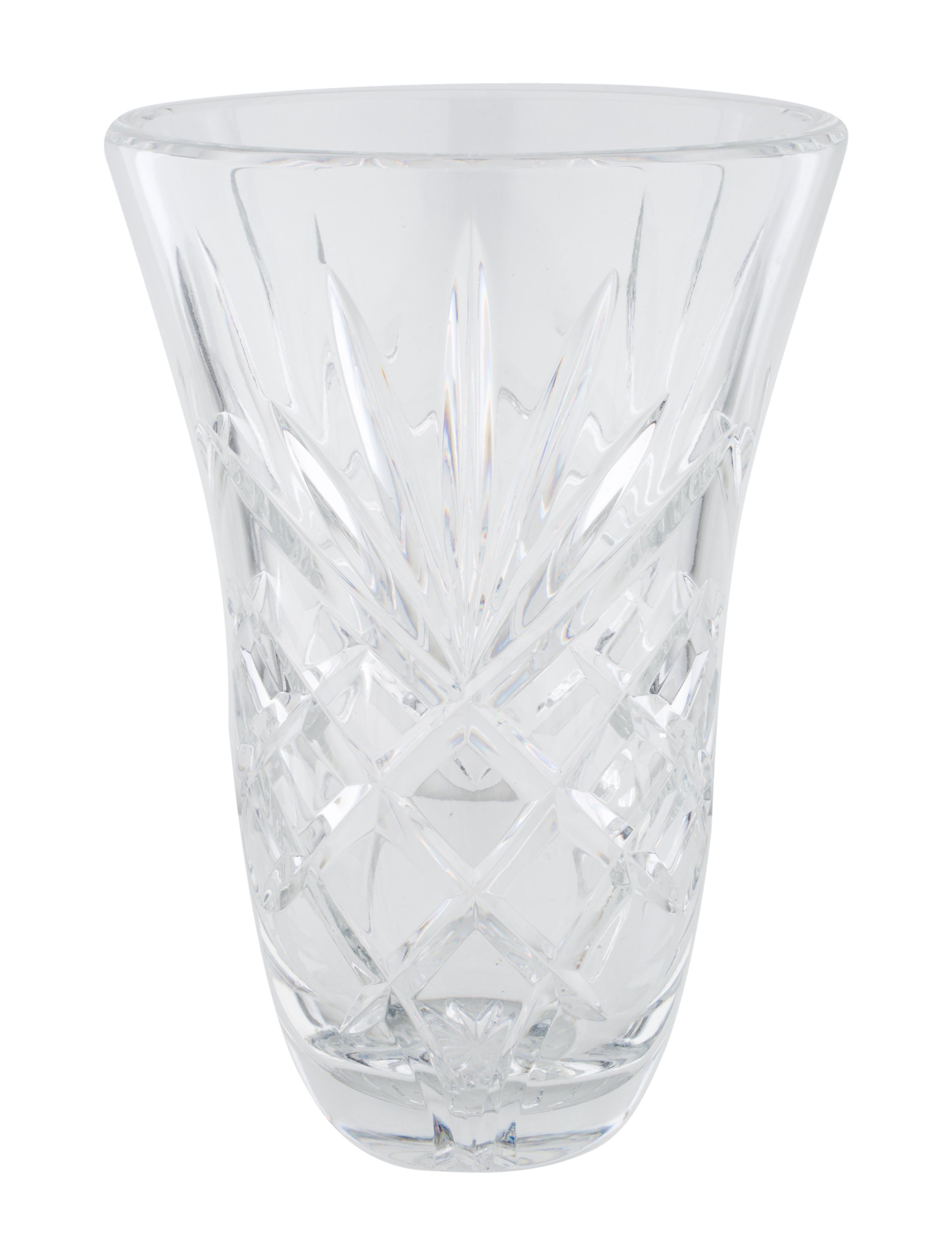 Waterford Crystal Pineapple Vase Clear Decorative Accents, Decor