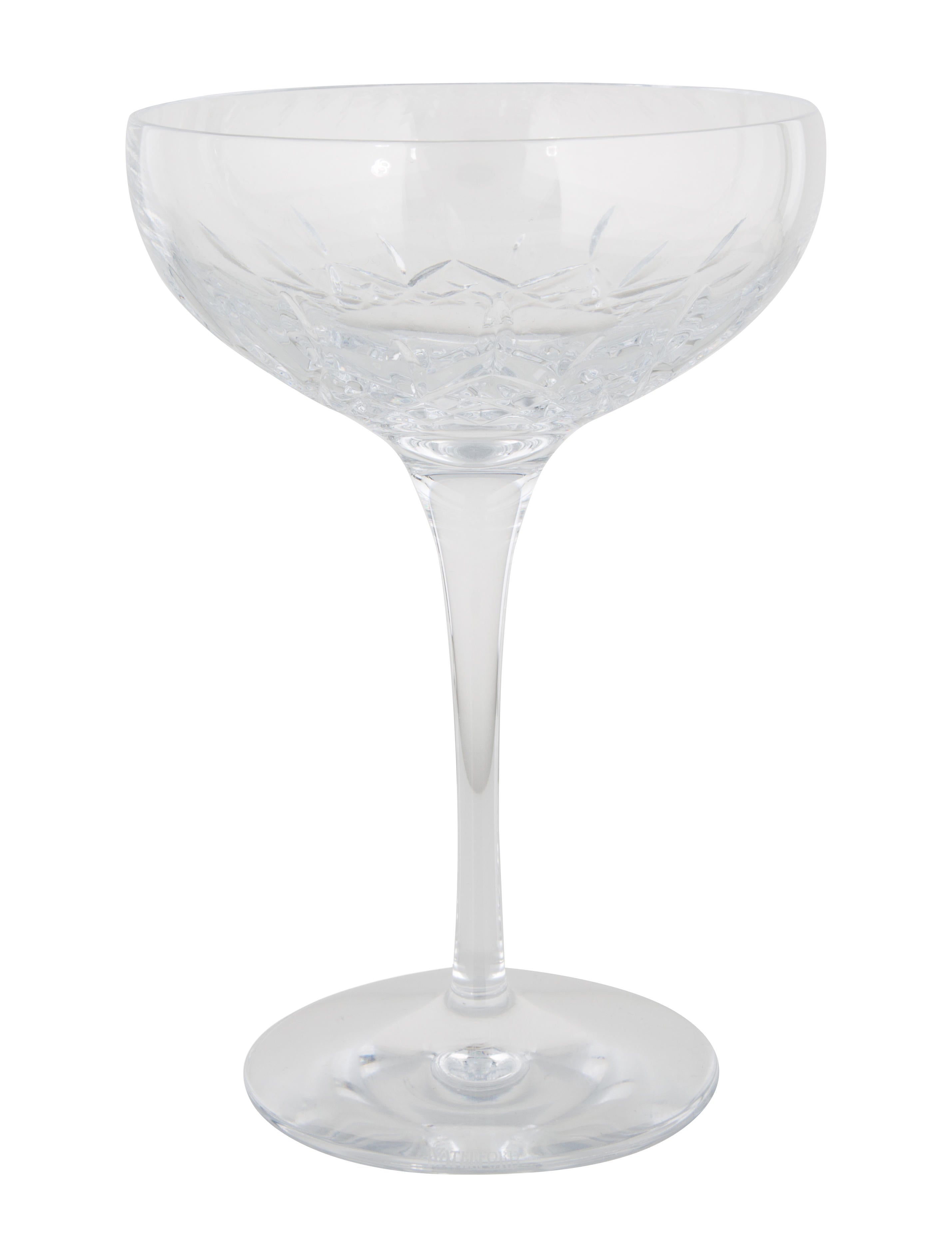 Waterford Crystal Lismore Essence Saucer Champagne Glasses Clear