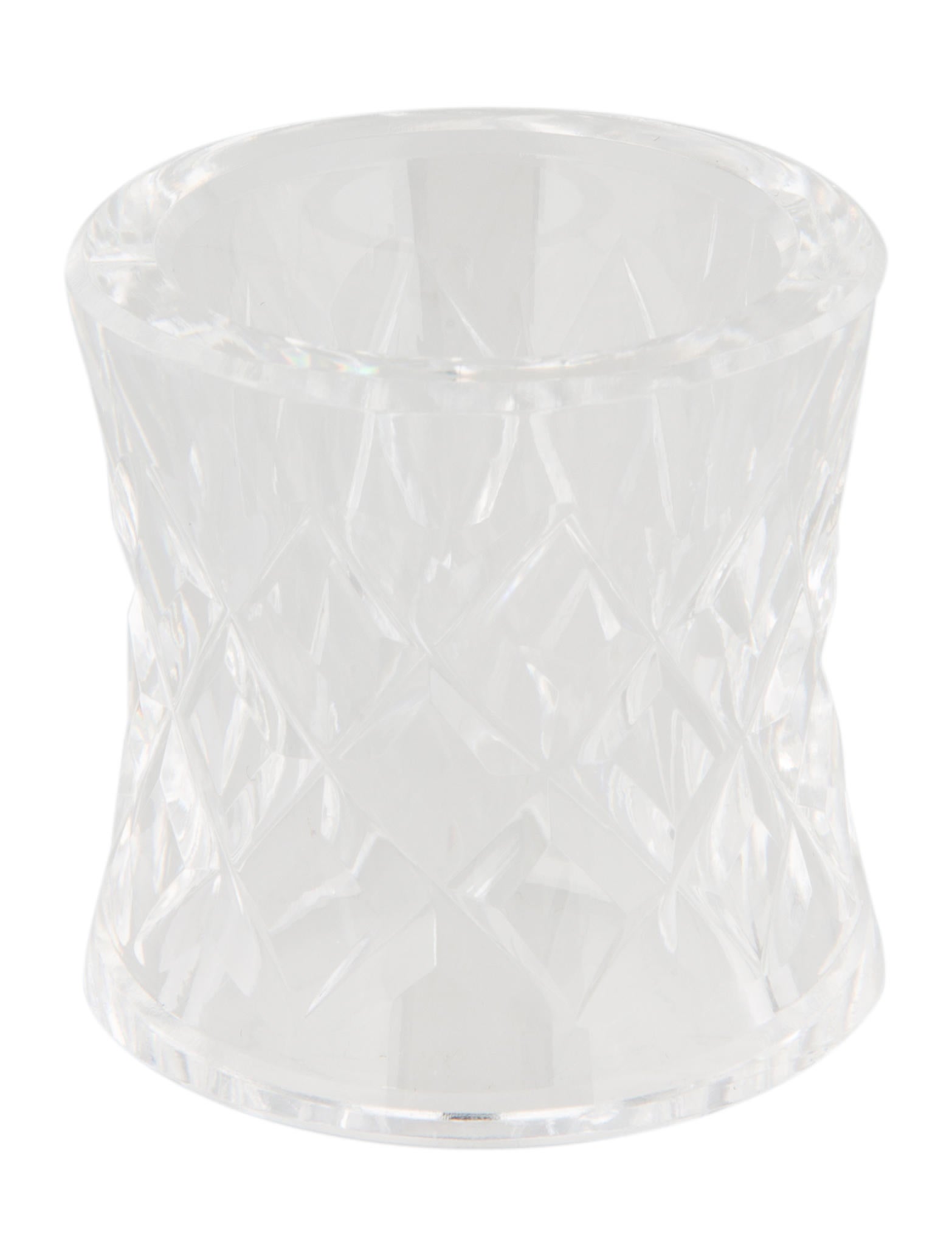 Waterford Crystal Napkin Holder Set Clear Table Linens & Accessories