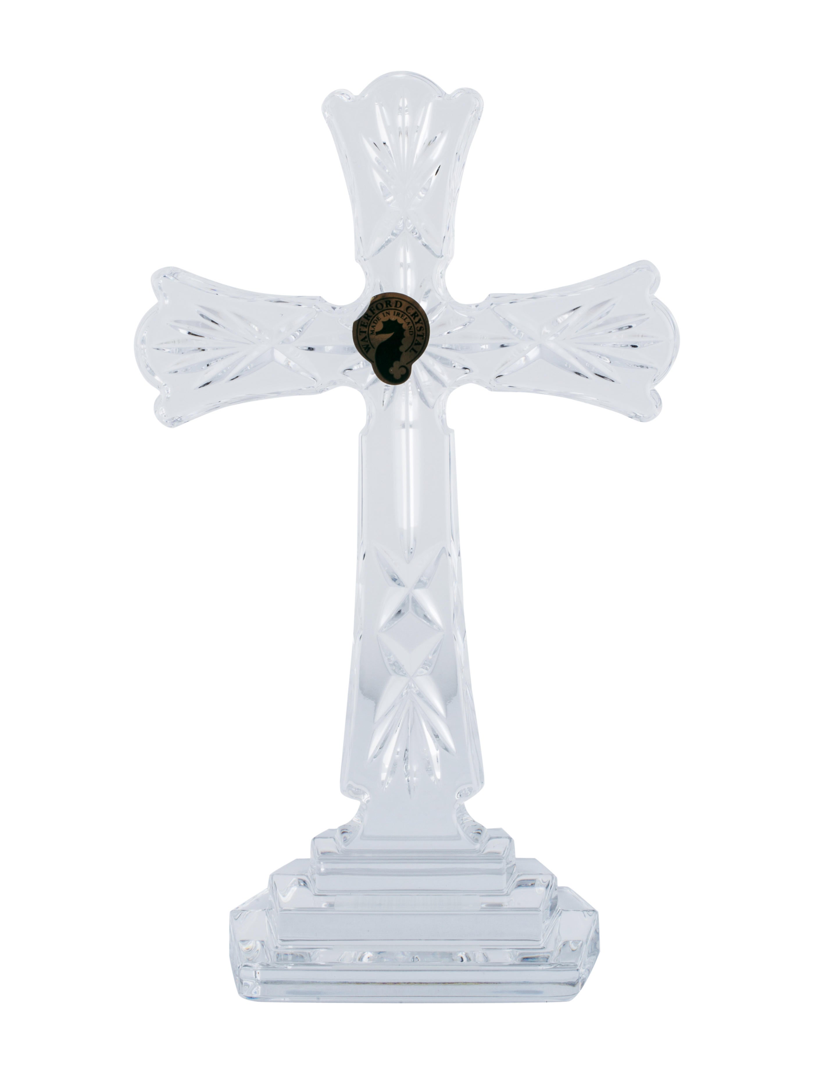 Waterford Crystal Standing Cross Figurine Decor And Accessories